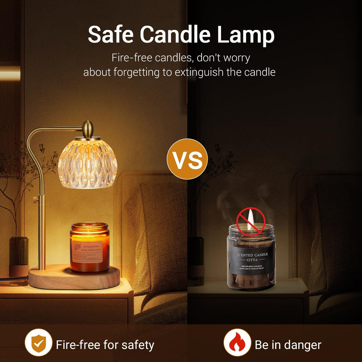 Candle Warmer Lamp with Timer & Dimmer Height Adjustable U450