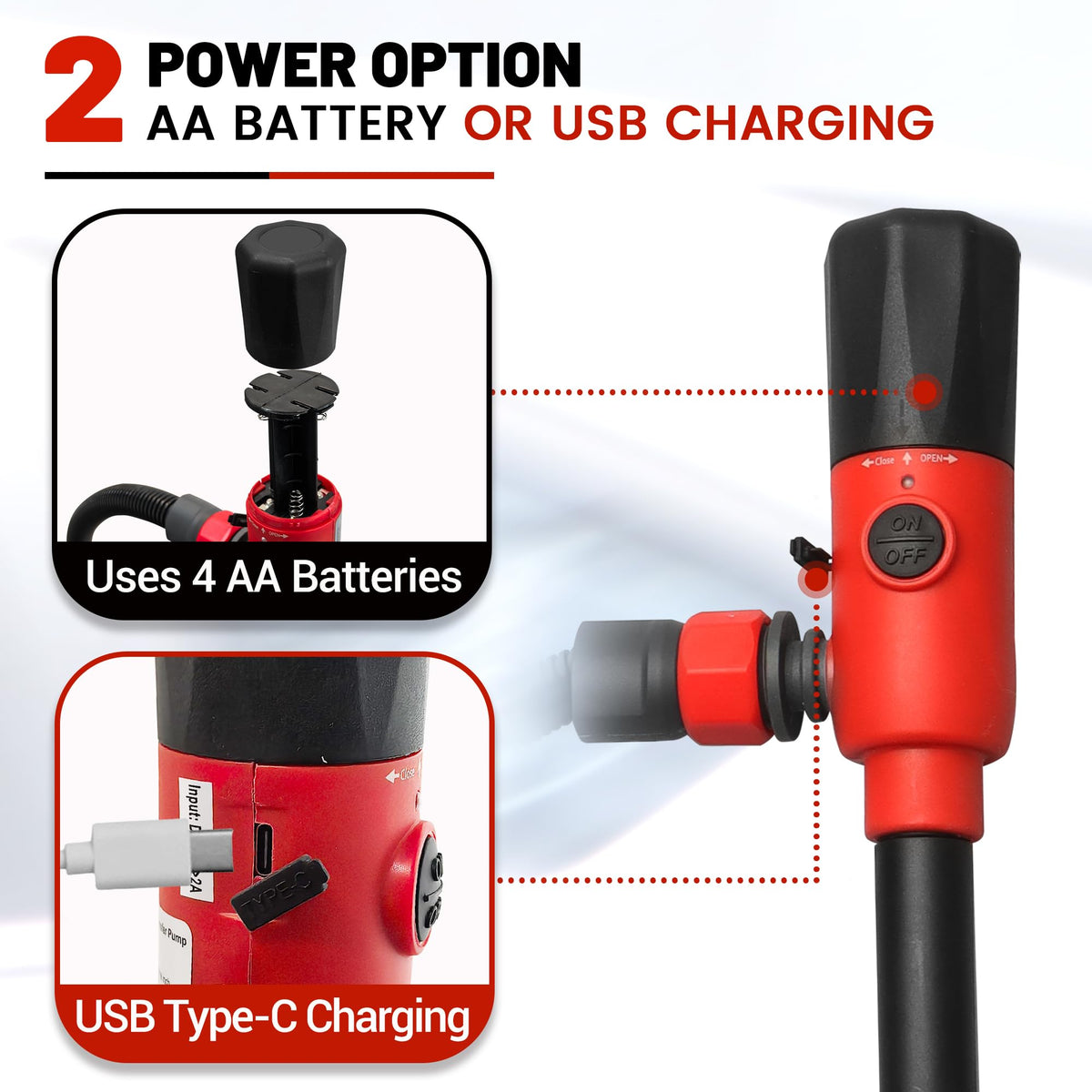 Battery Operated USB Charging Portable Fuel Transfer Pump with Hose R5016