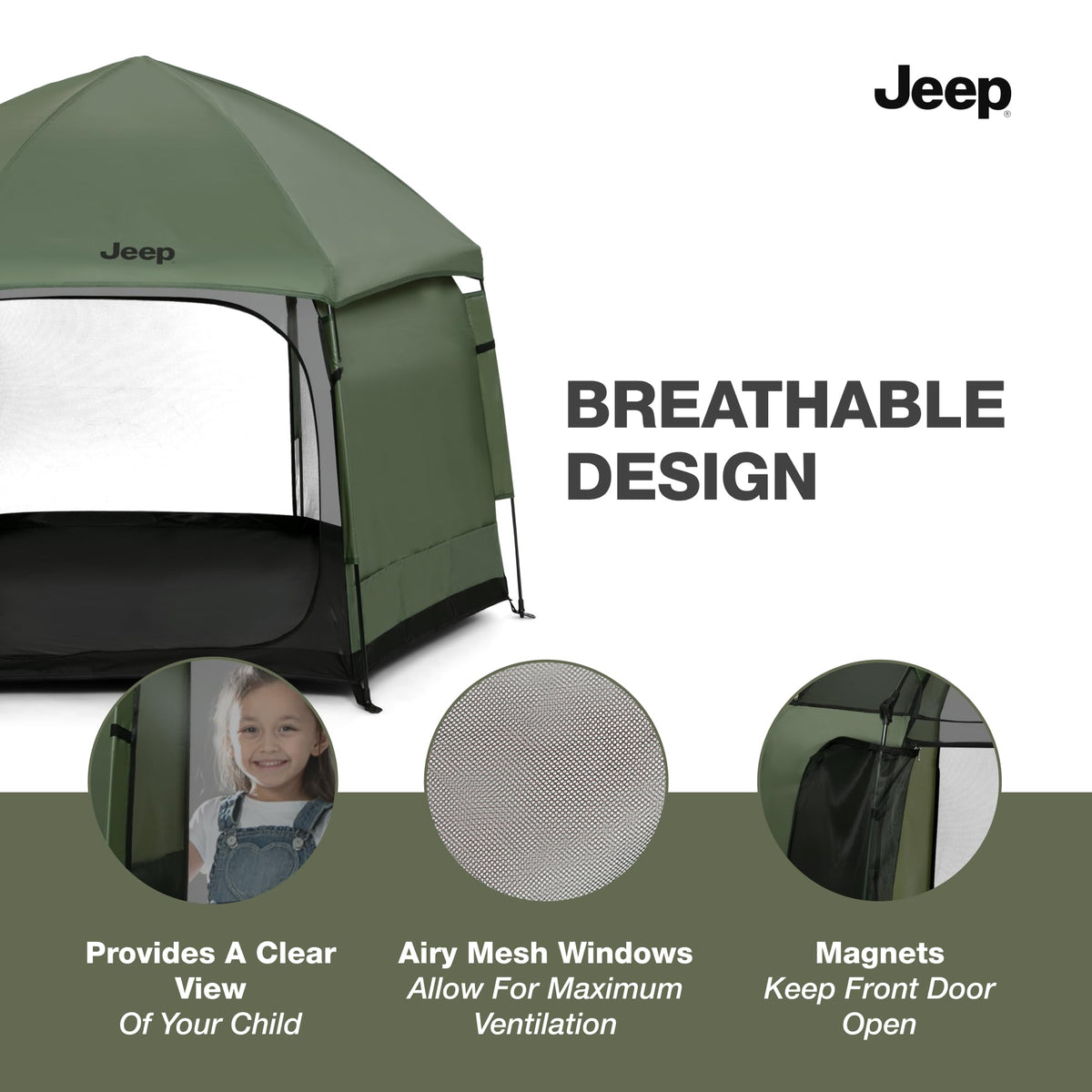 Olive Green Pop-Up Play Yard L3429