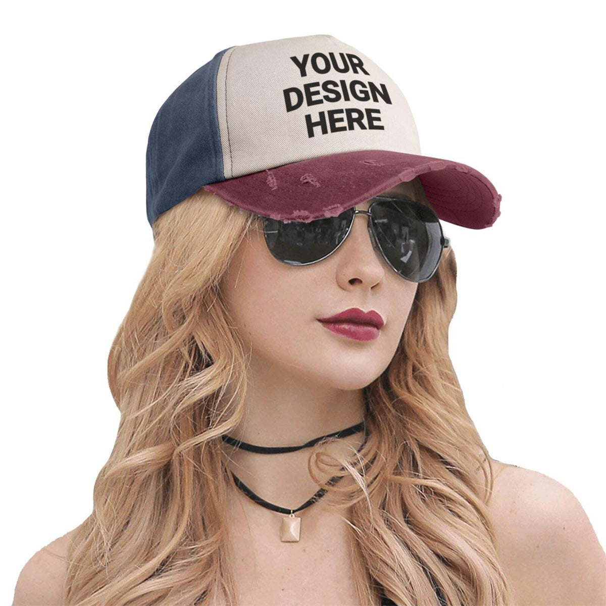 Custom Baseball Cap Adjustable Trucker Hat D7934