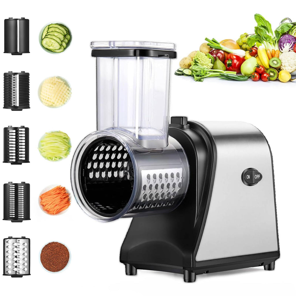 Electric Stainless Steel Vegetable Slicer with 5 Blades B989