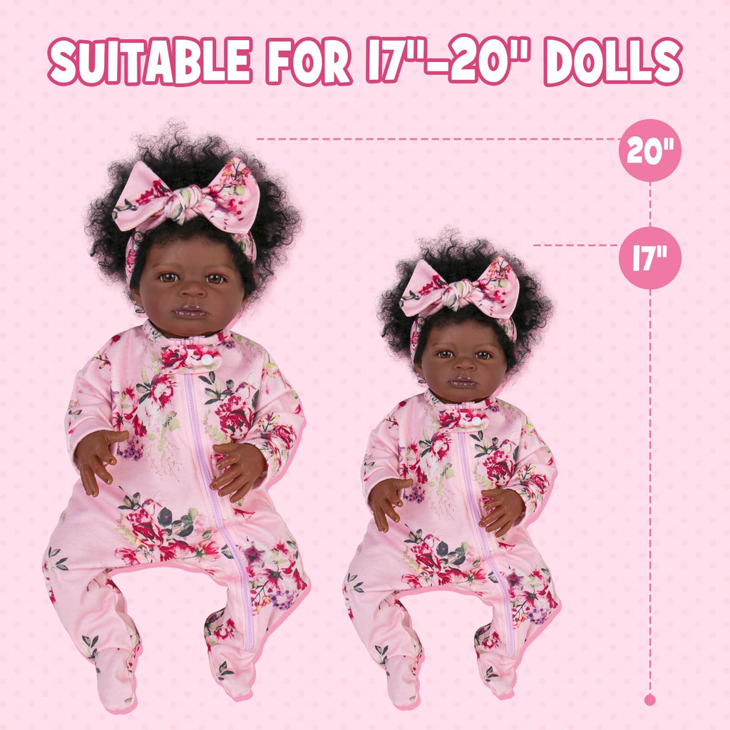 20 inch Purple Floral Jumpsuits Set H955
