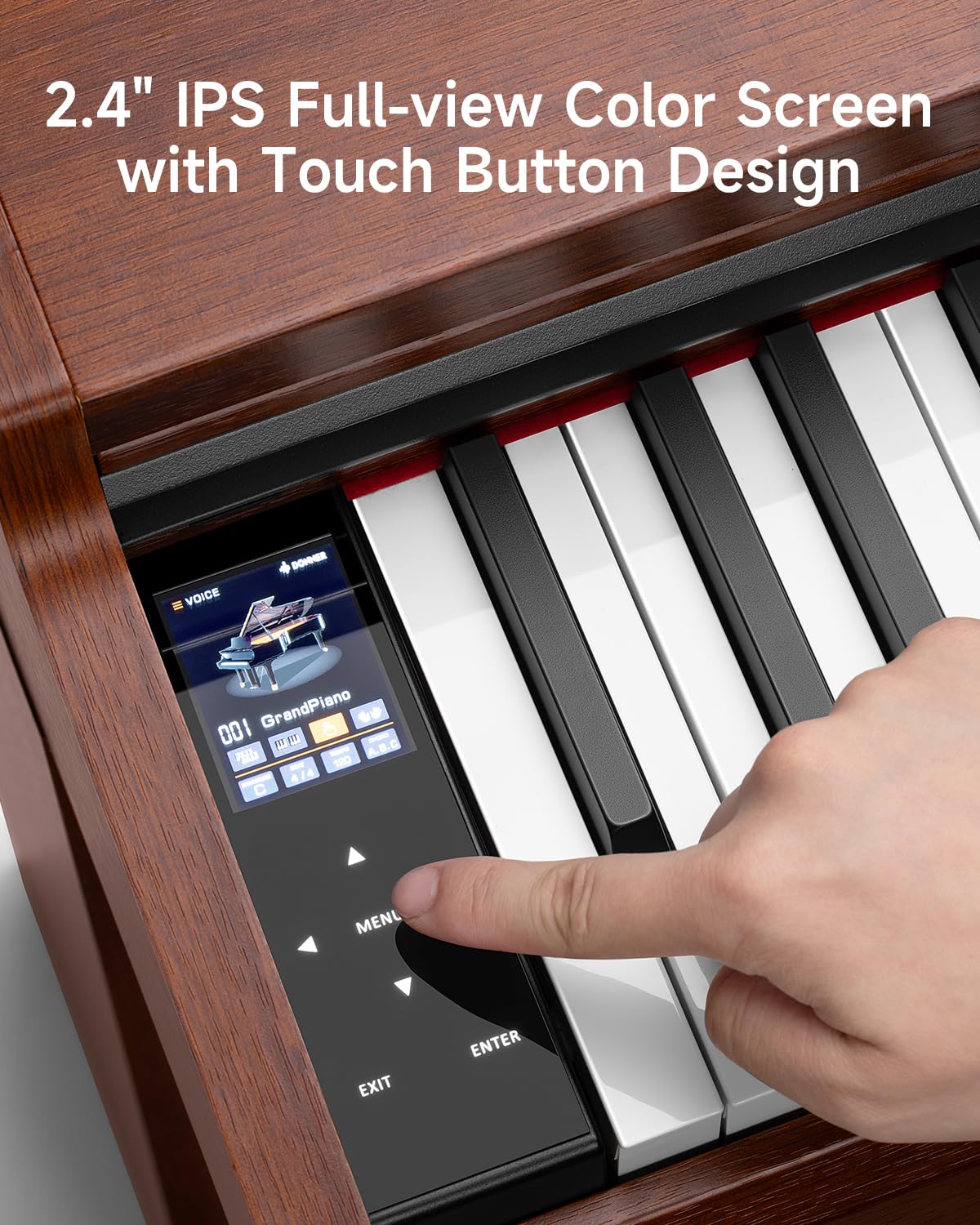 88 Key Graded Weighted Digital Piano with Storage Piano Bench Q321062