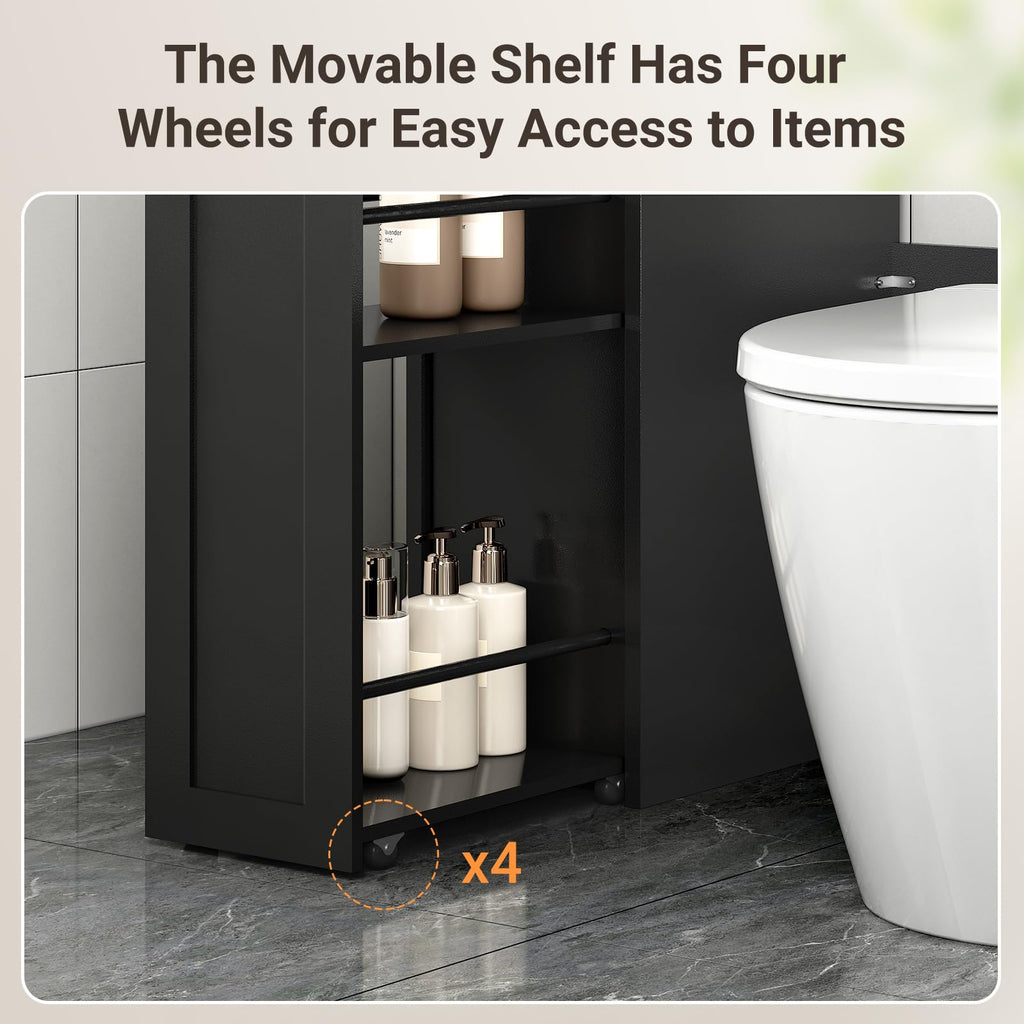 Over The Toilet Storage Cabinet with Acrylic Doors W56410