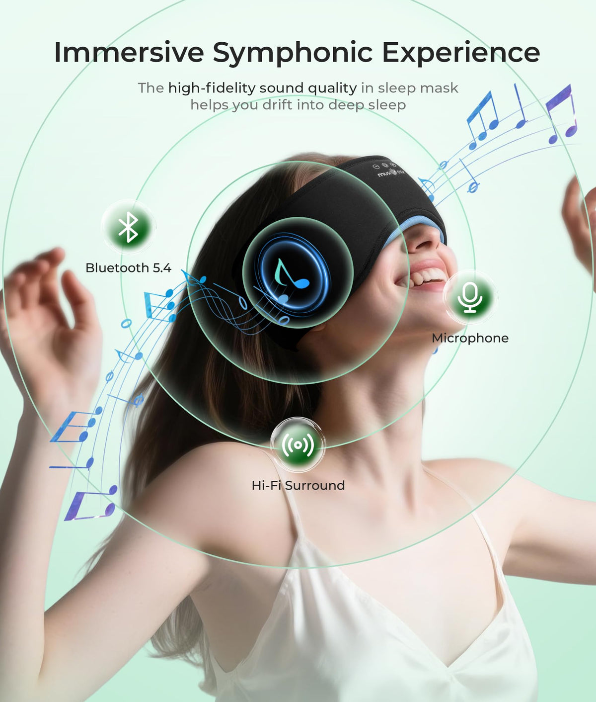Sleep Mask with Bluetooth Headphones J191
