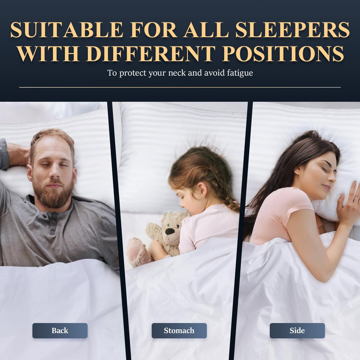 Queen Size Microfiber Bed Pillows Set of 2 Z96215