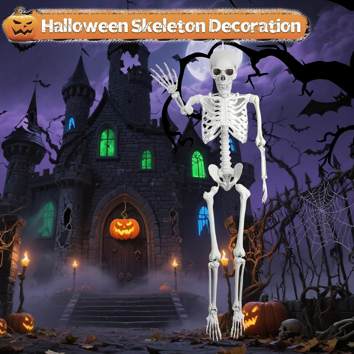 5.4 Ft White Skeleton with Movable Joints N1765