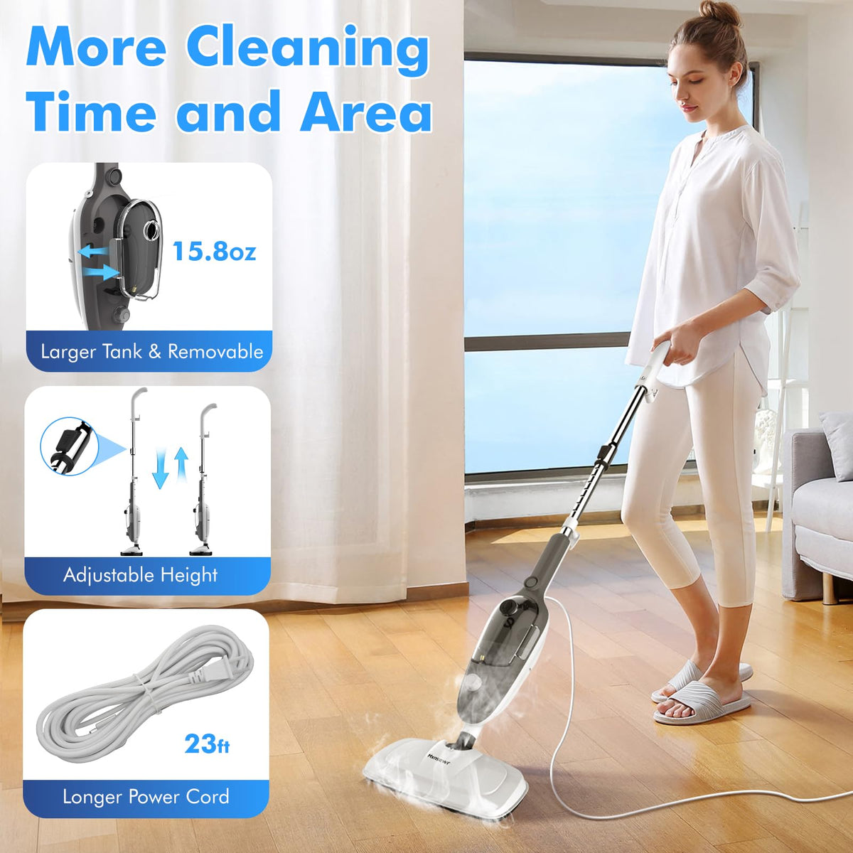 11-in-1 Handheld Detachable Adjustable Steam Mop J1902