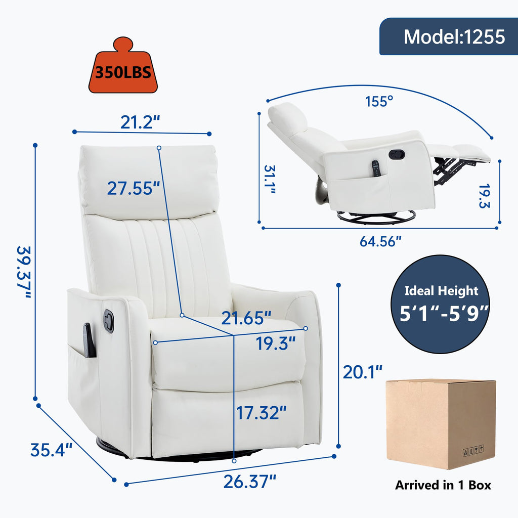 High Back Massage Recliner with Heat H2940