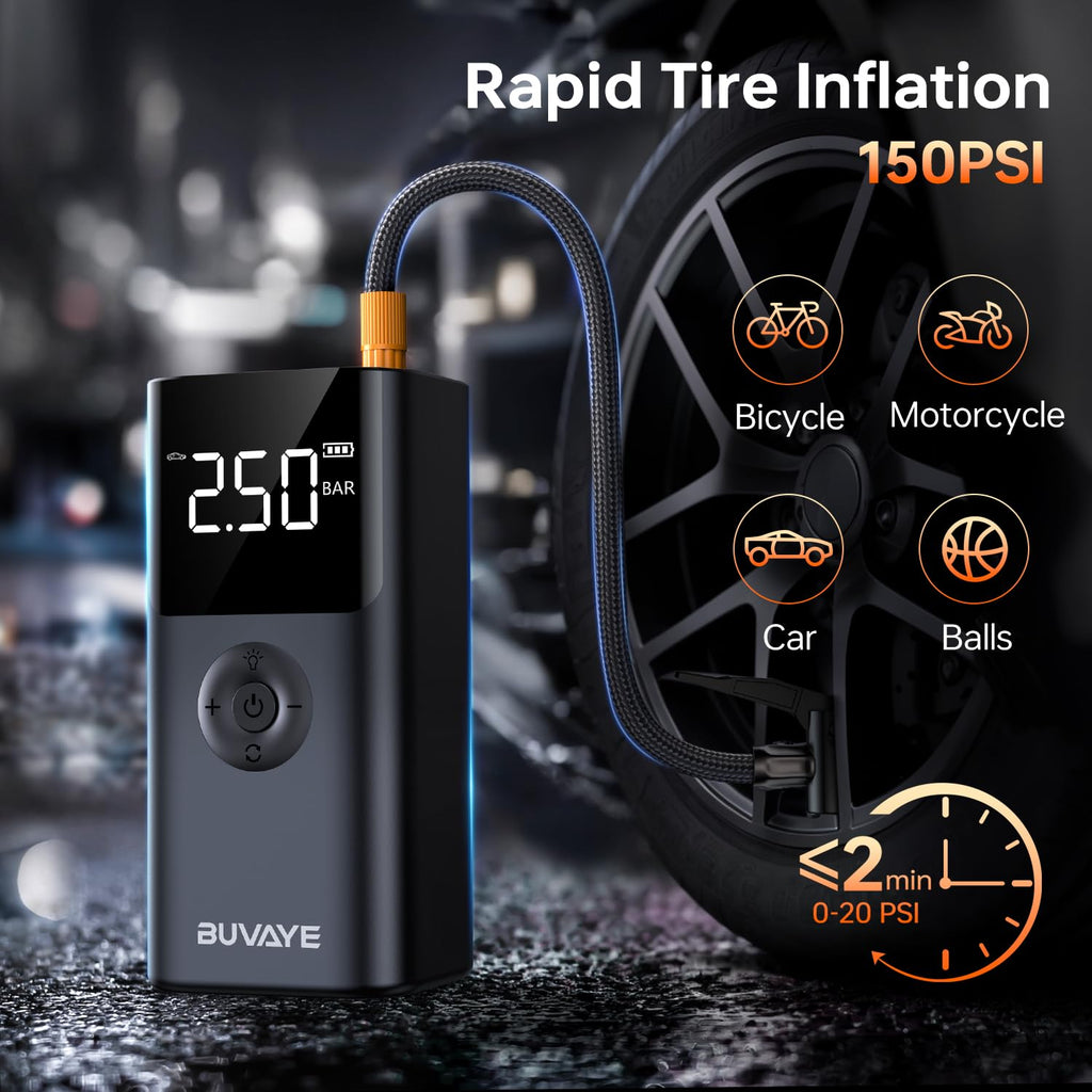 12V Portable Jump Starter with Air Compressor F9836