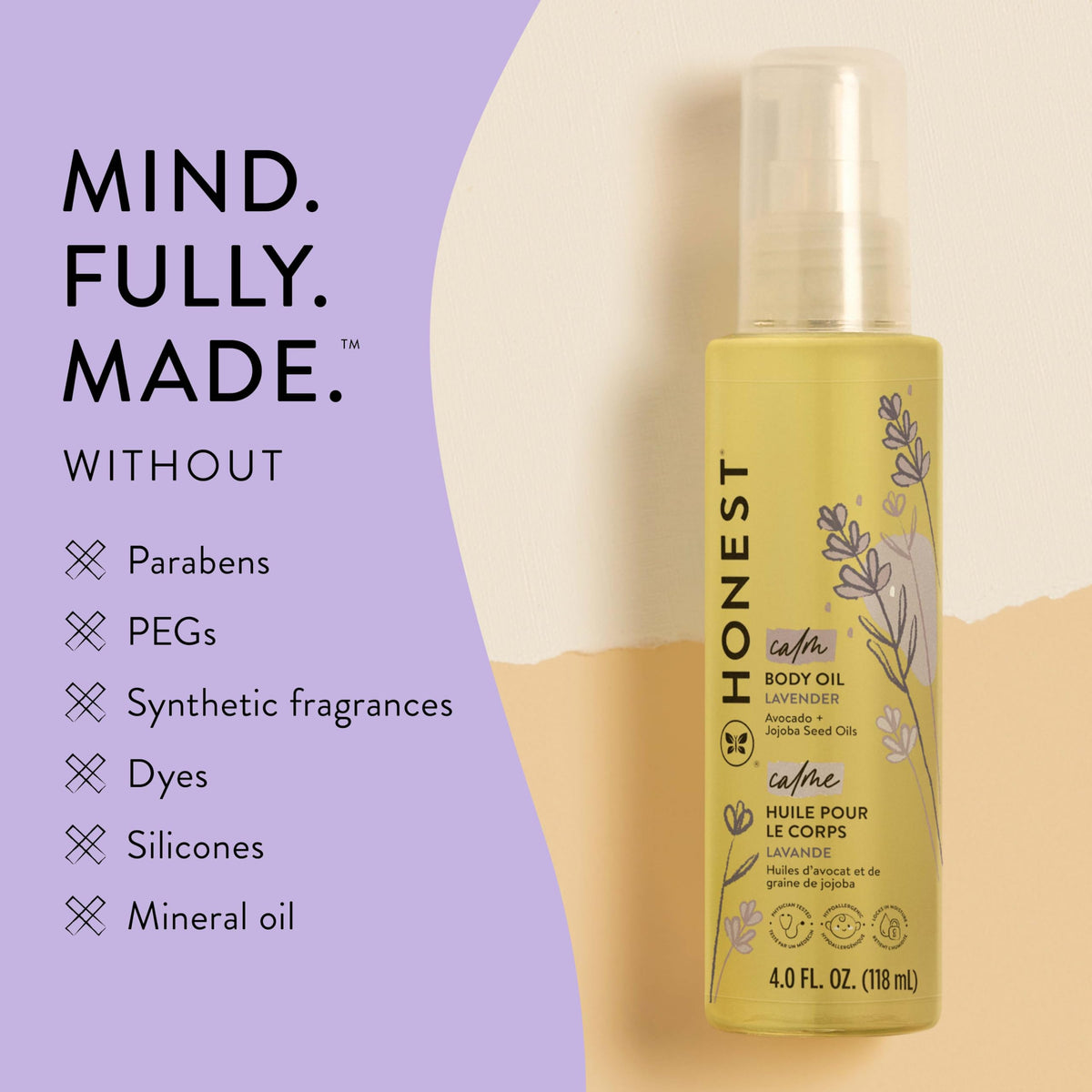 Hypoallergenic Lavender Infused Body Oil 4.0 fl oz O80615