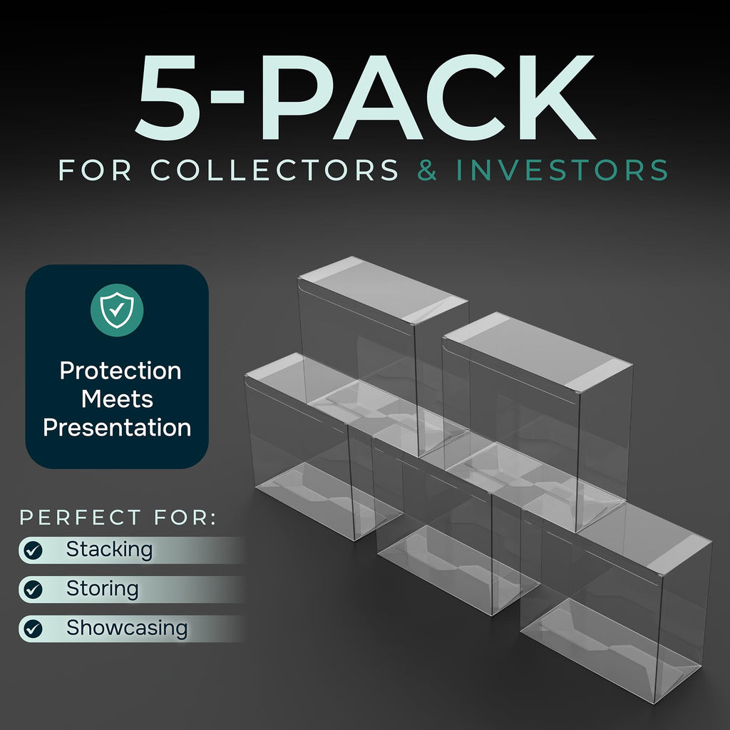 5 Pack Plastic Display Storage Case J7793