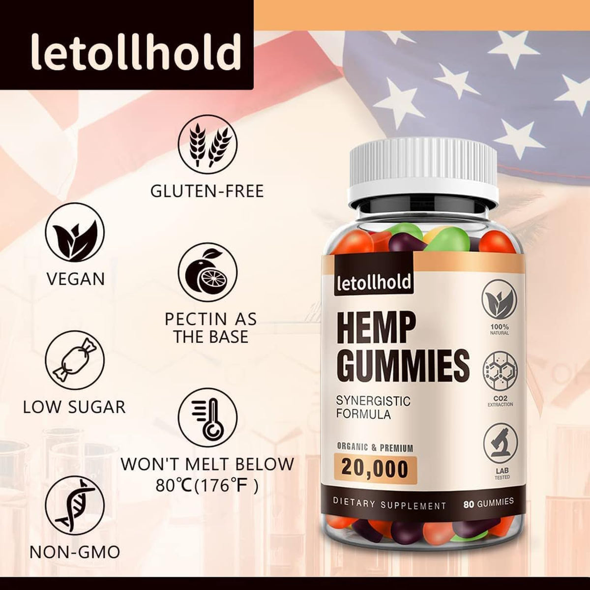 Hemp Gummies 1 Pack Low Sugar F50013