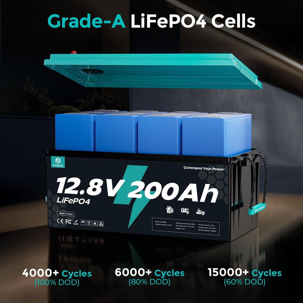 12V 200Ah LiFePO4 Deep Cycle Lithium Battery P32150