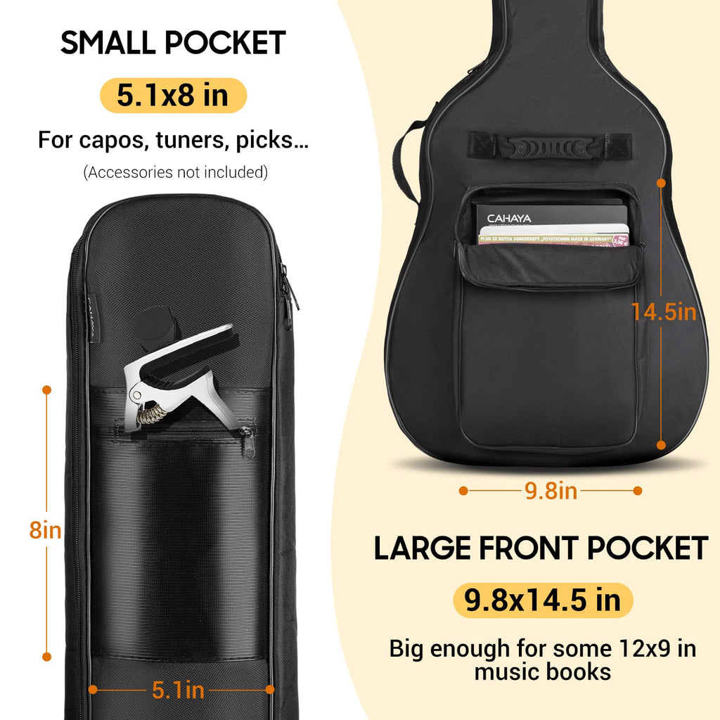 41 In 0.35 In Thick Padding Soft Guitar Bag Black Y558
