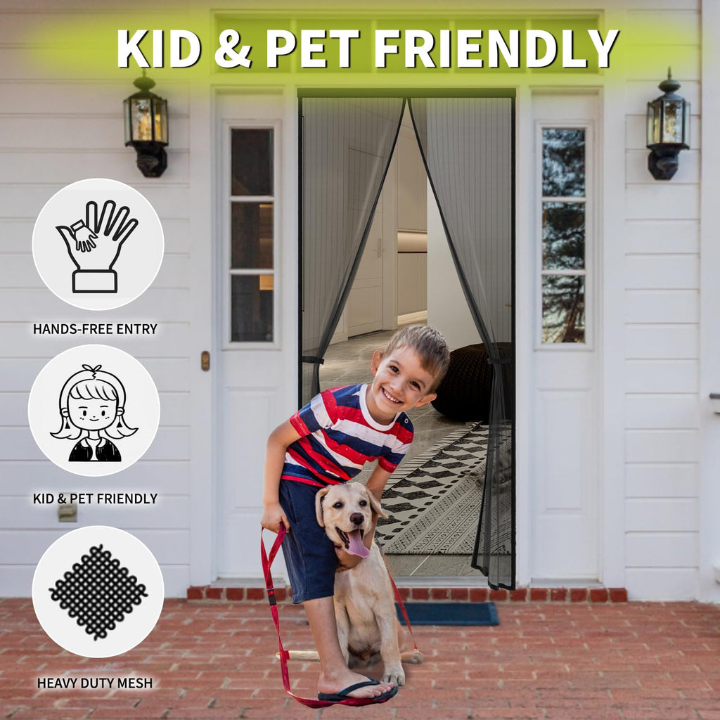 Magnetic Screen Door 36 x 82 in Mesh Curtain H12049