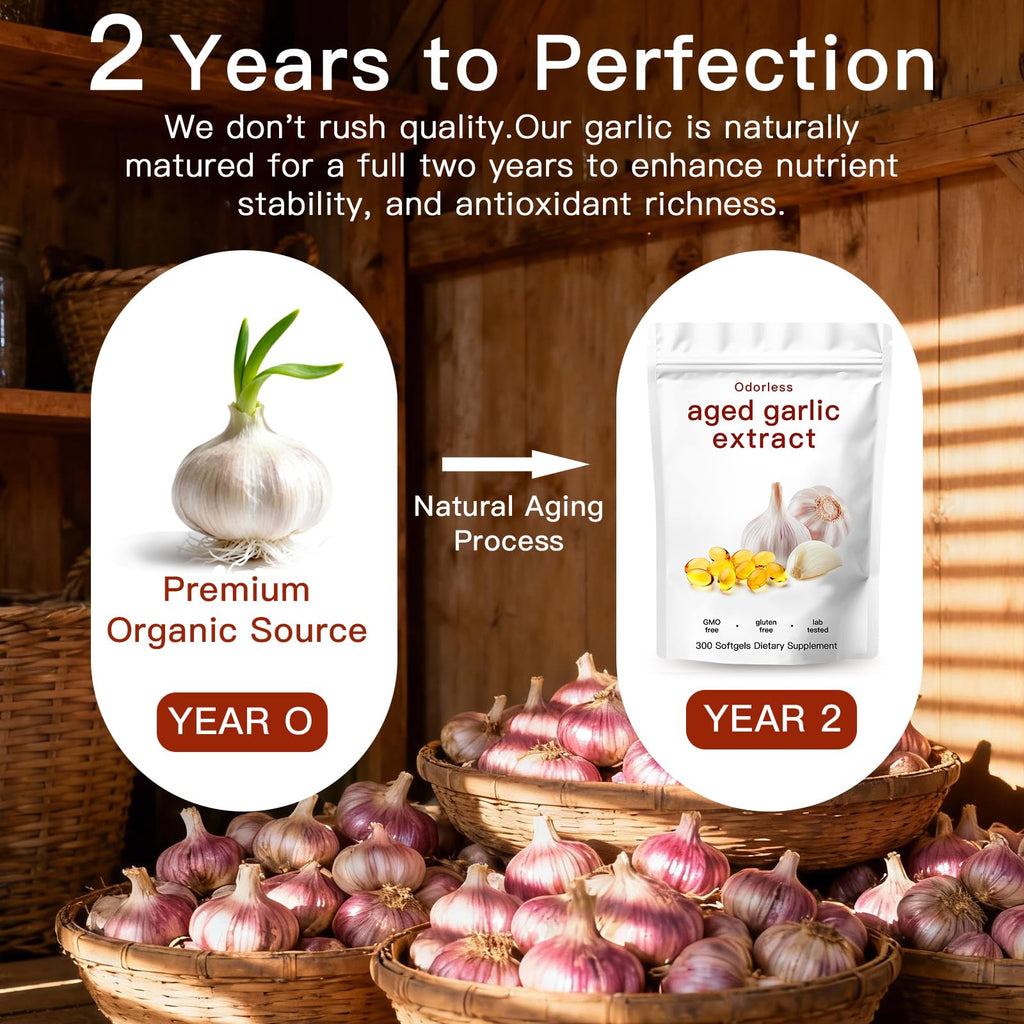 Odorless Organic Garlic Capsules 300 Count Y283