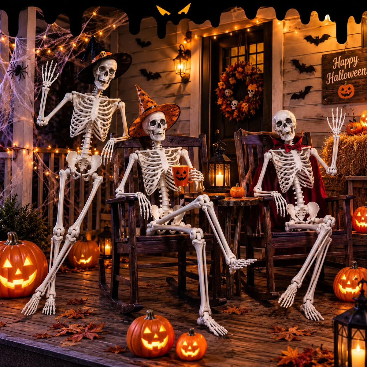 5.4 Ft White Skeleton with Movable Joints N1765
