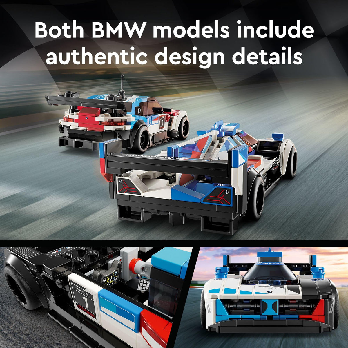 Buildable Race Car Toy Set with 2 Models and 2 Minifigures X216