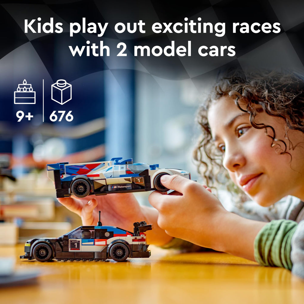 Buildable Race Car Toy Set with 2 Models and 2 Minifigures X216