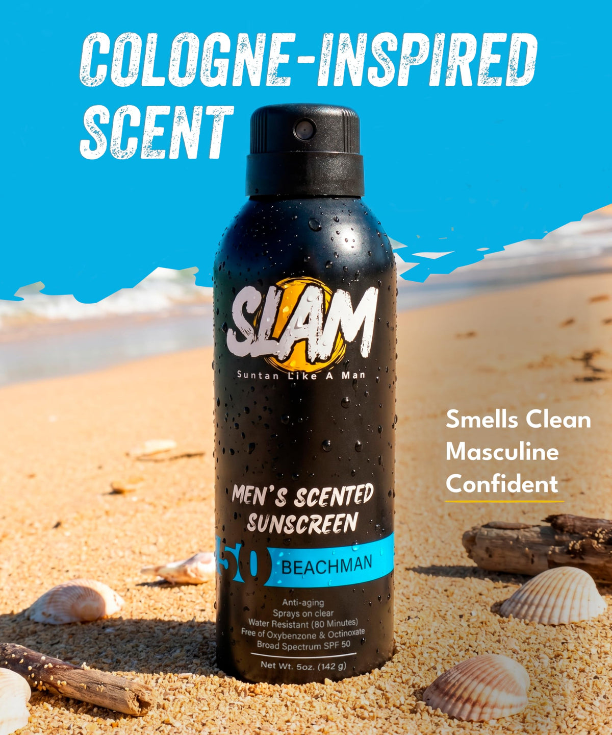 Sunscreen Spray 50 SPF Waterproof for Face & Body 2 Pk U639301