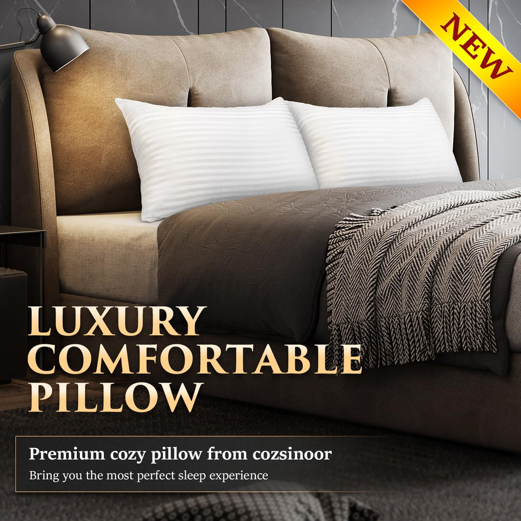 Queen Size Microfiber Bed Pillows Set of 2 Z96215