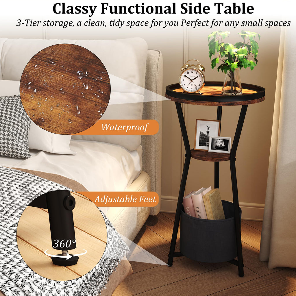 Round 3-Tier Side Table W217384
