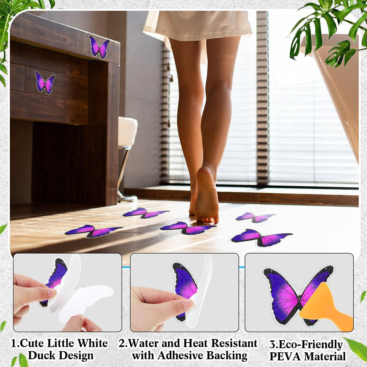 20 Pcs Non Slip Bathtub Stickers with Scraper O847877
