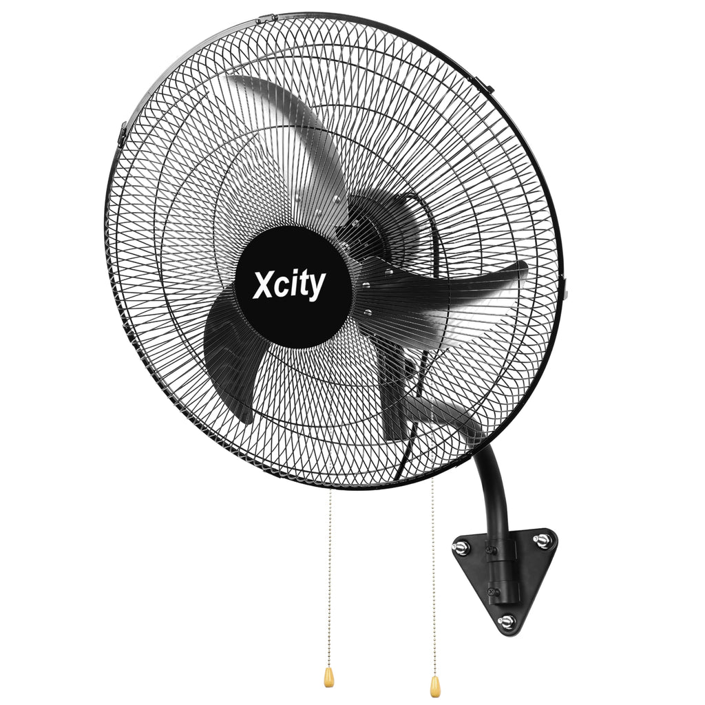 20 inch Industrial Wall Mounted Oscillating Fan, 3-Speed, 5500 CFM, Black R231273