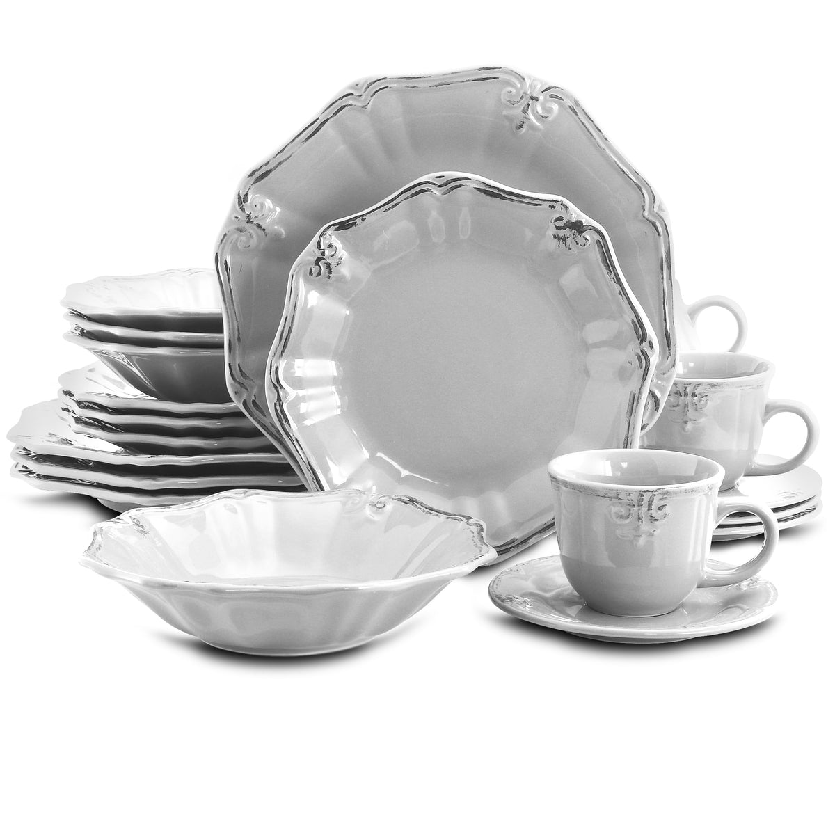 White 20-Piece Dinnerware Set T37018