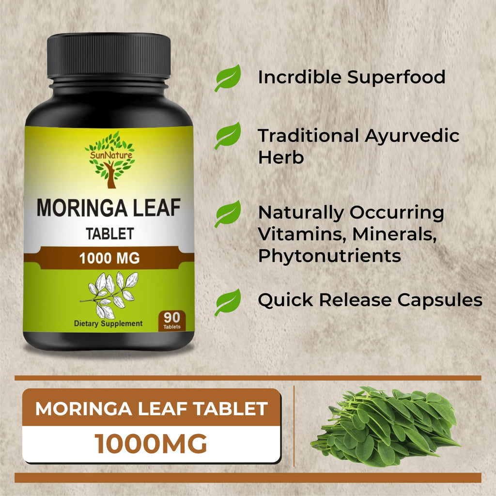 1000 mg Moringa Leaf Tablets, 90 Tablets Z27826
