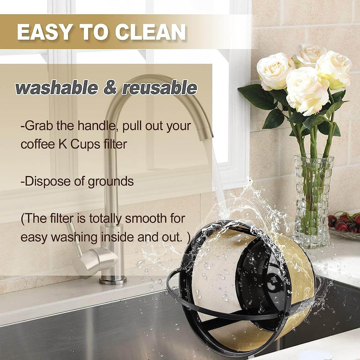 Reusable Coffee Filter Basket 8-12 Cup 2Pack D740