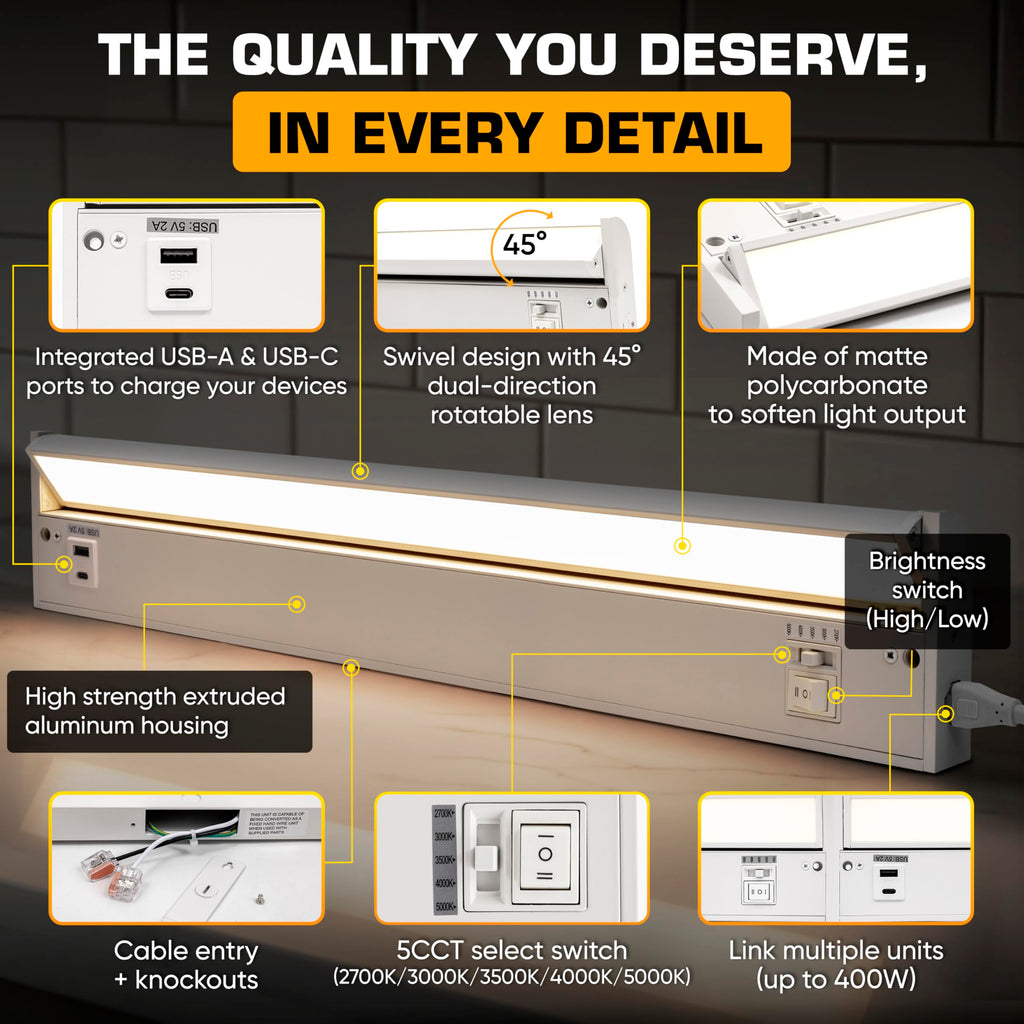 LED Under Cabinet Lighting 24 Inch White A75286