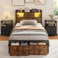 Twin Size Bed Frame with Storage K8905