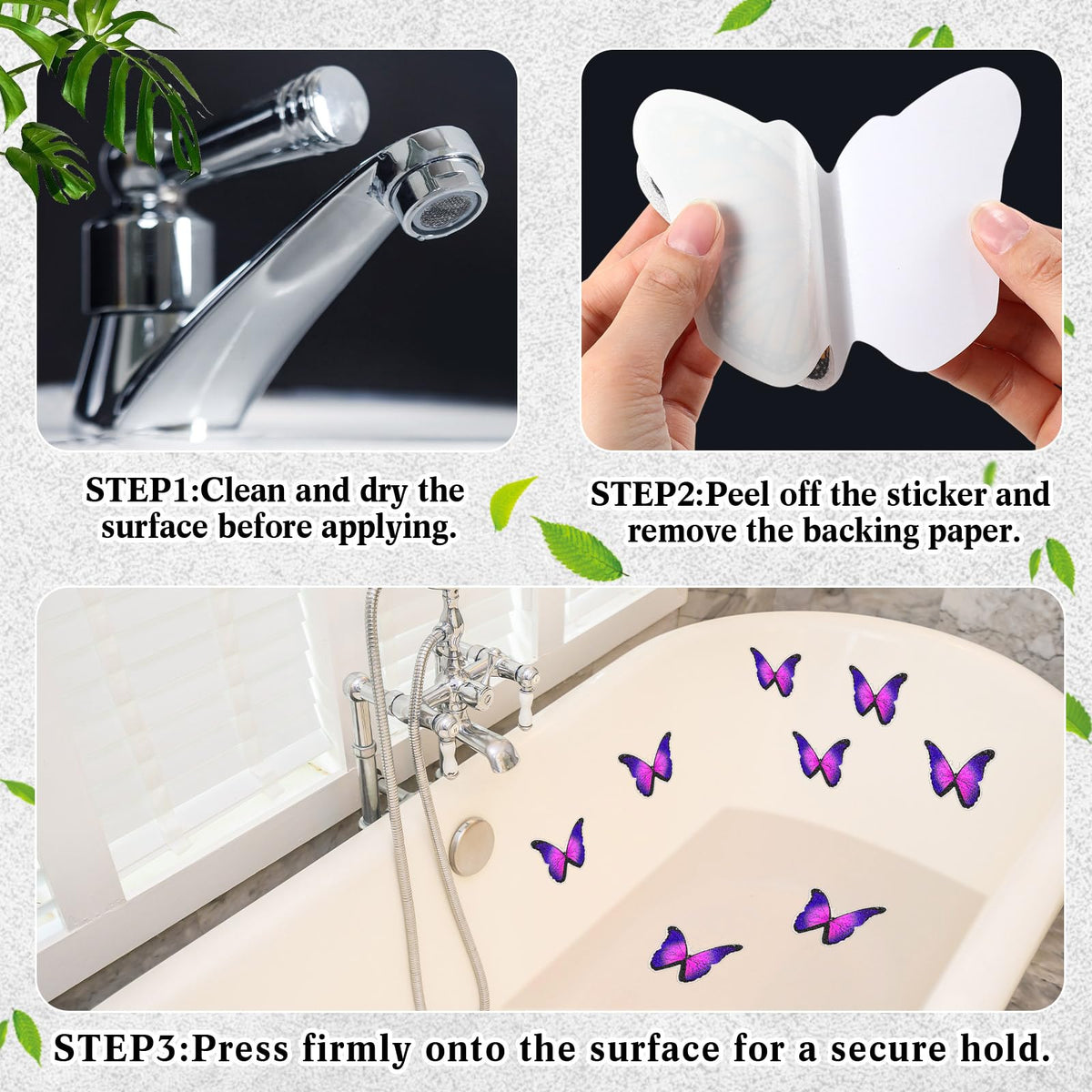 20 Pcs Non Slip Bathtub Stickers with Scraper O847877