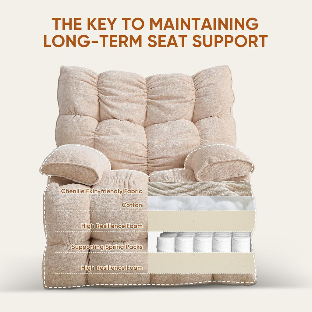 Oversized Swivel Rocker Recliner Chair W25678