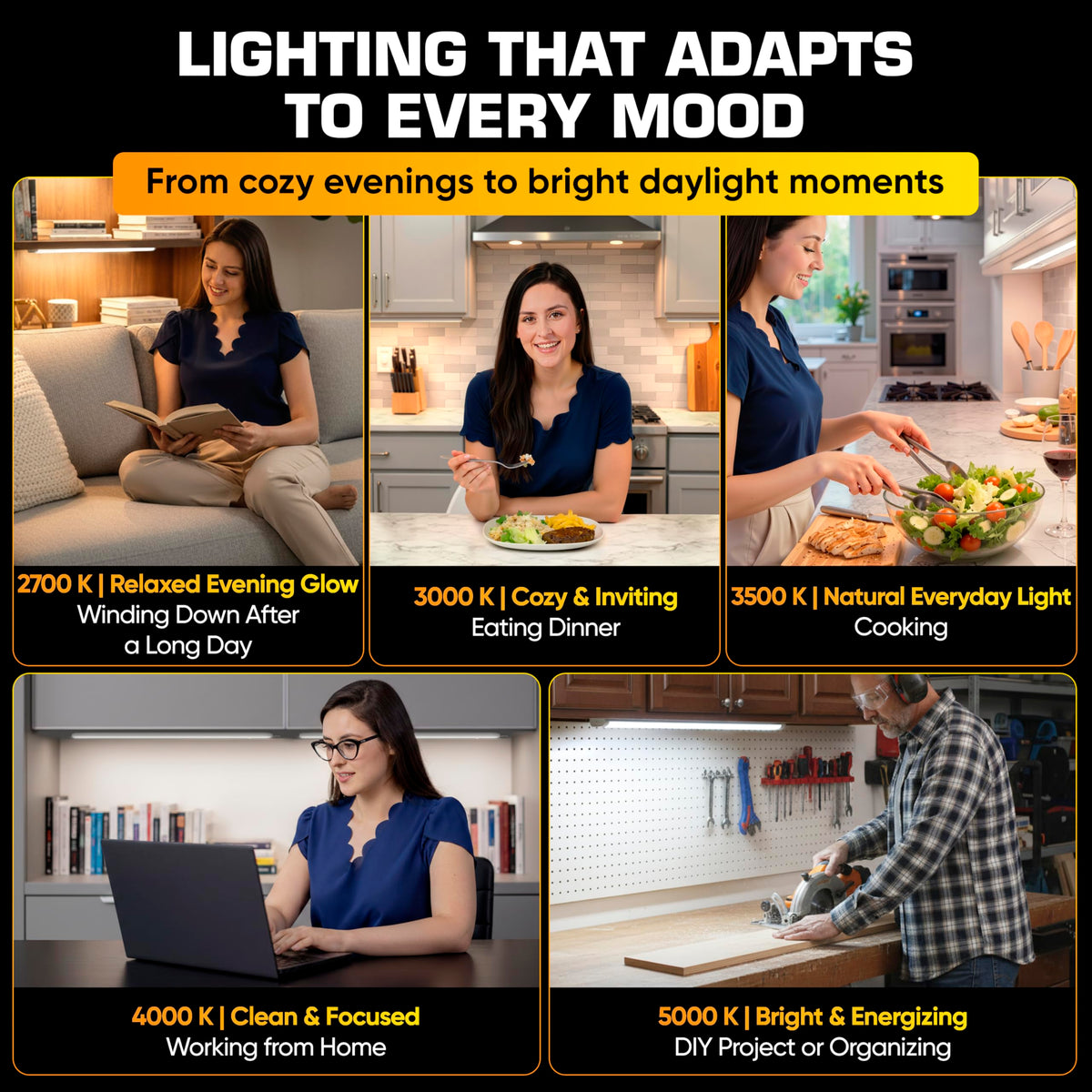 LED Under Cabinet Lighting 24 Inch White A75286
