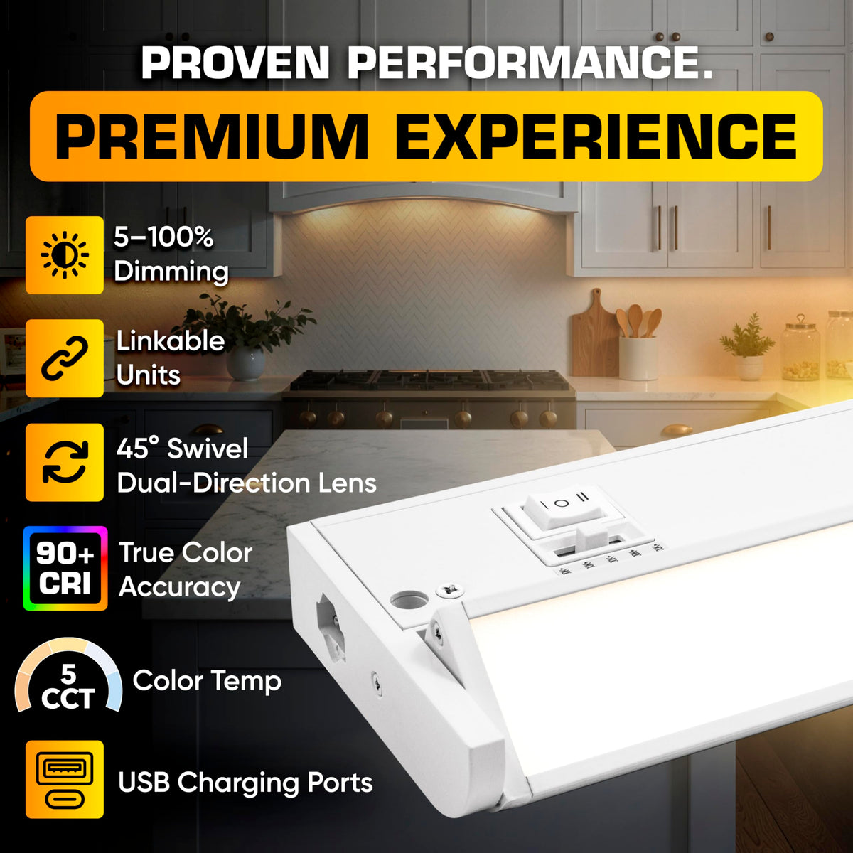 LED Under Cabinet Lighting 24 Inch White A75286