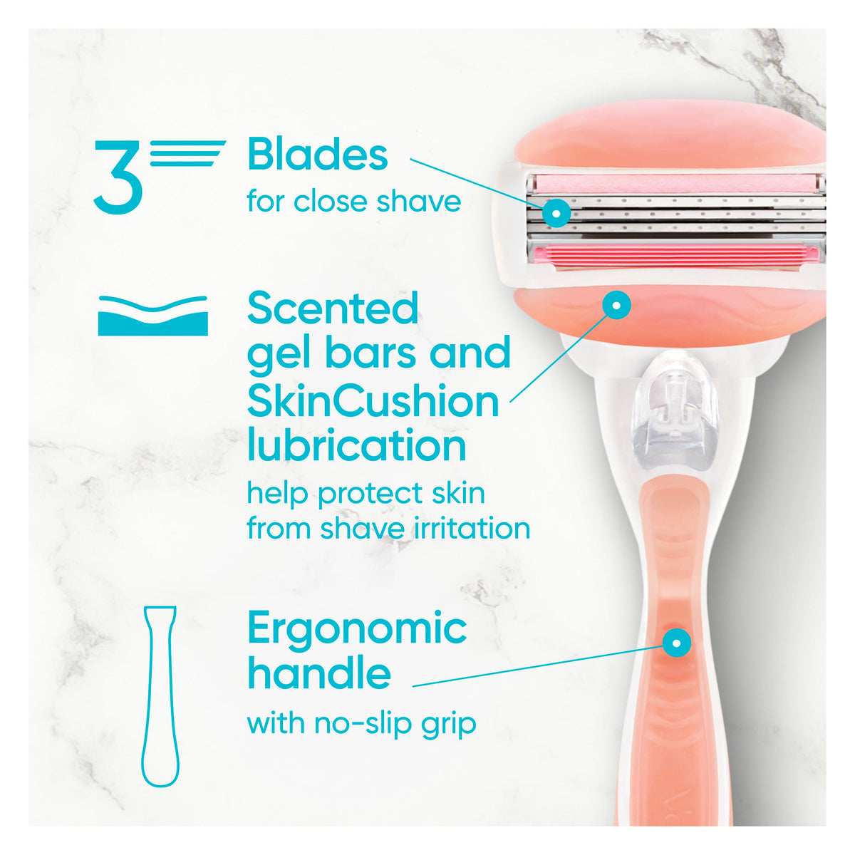 Razor 1 Handle + 4 Blade Refills T586