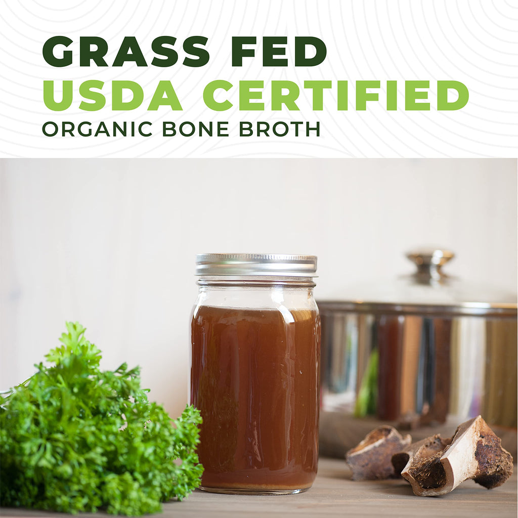 Organic Grass Fed Beef Bone Broth Protein Powder 16oz G207691