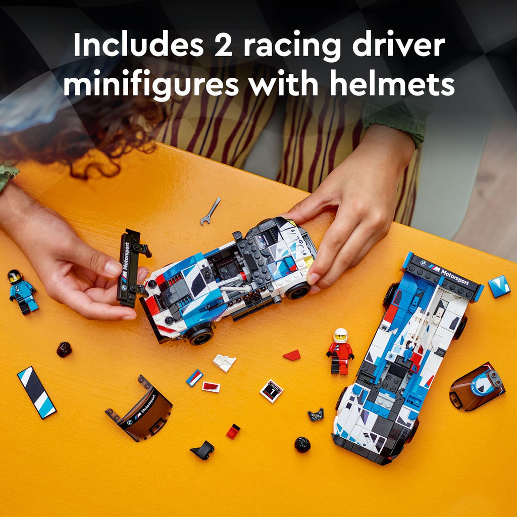 Buildable Race Car Toy Set with 2 Models and 2 Minifigures X216