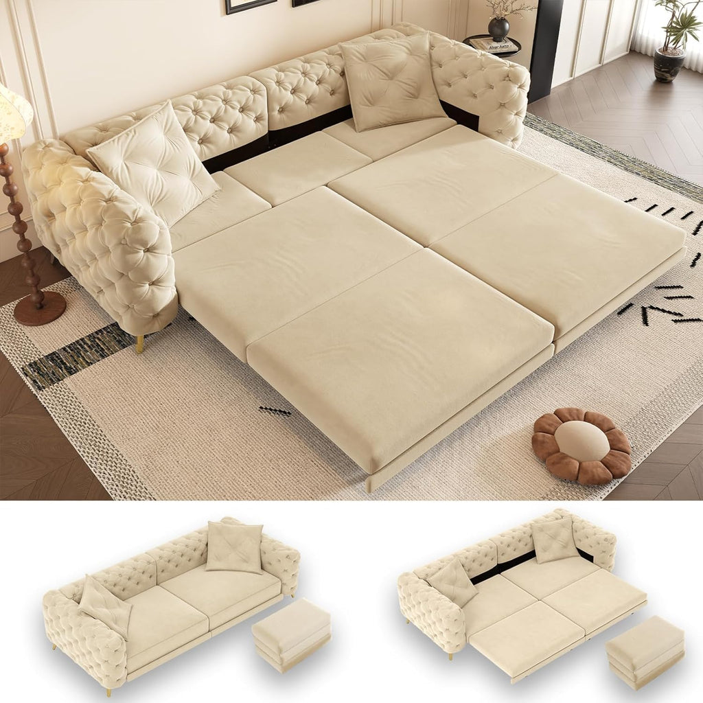King Size Velvet Sleeper Sofa Bed C924838