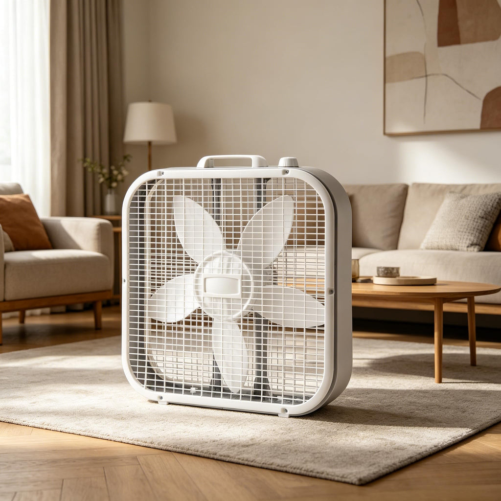 20 Inch 3 Speed White Box Fan O366487