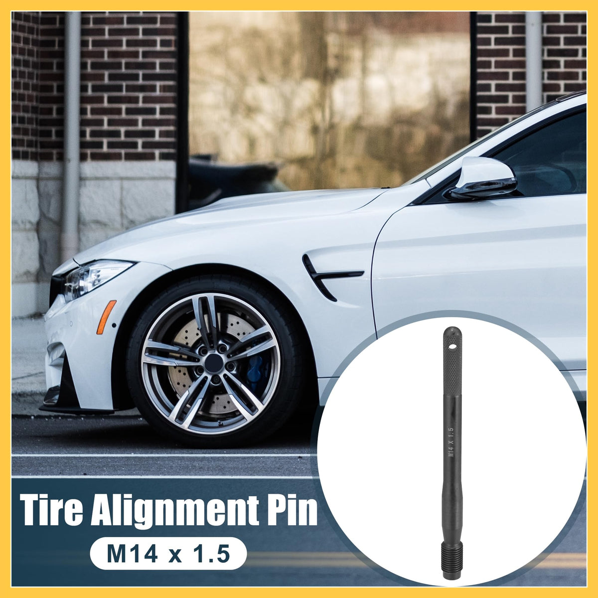 Black Carbon Steel Wheel Hangers Alignment Pin M14x1.5 J7165
