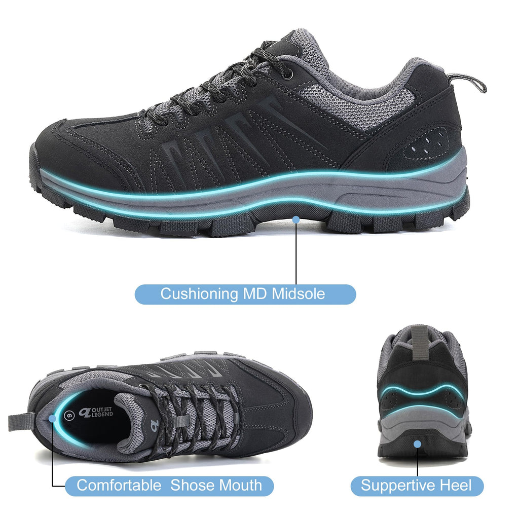 Men's Waterproof Leather Low Top Hiking Shoes K480