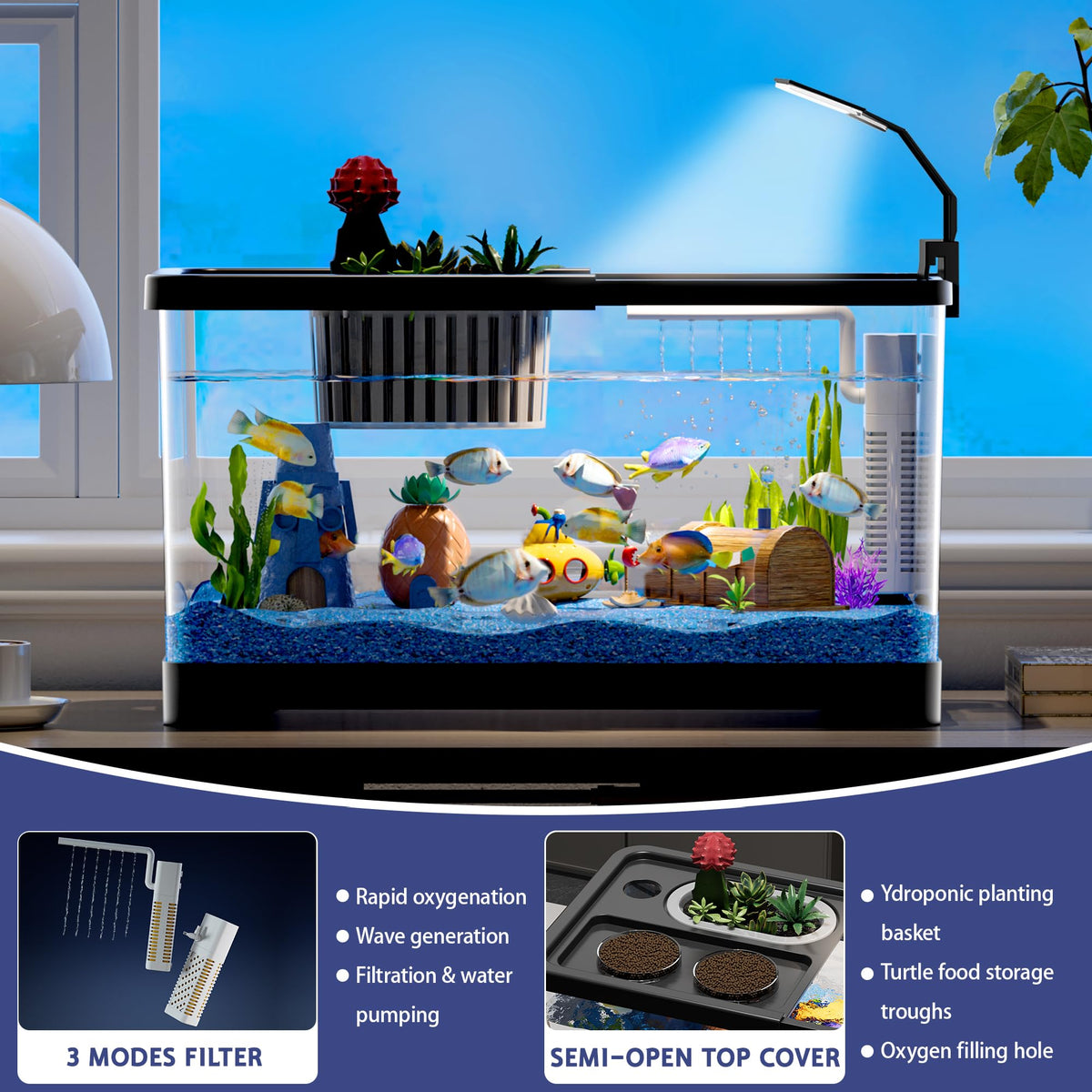 5.3 Gallon Fish Tank Starter Kit D3112