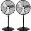 20" High Velocity 3-Speed Oscillating Pedestal Fan, 2 Pack Q724