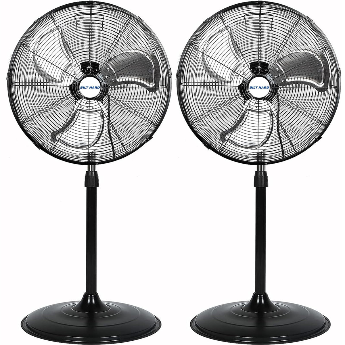 20" High Velocity 3-Speed Oscillating Pedestal Fan, 2 Pack Q724