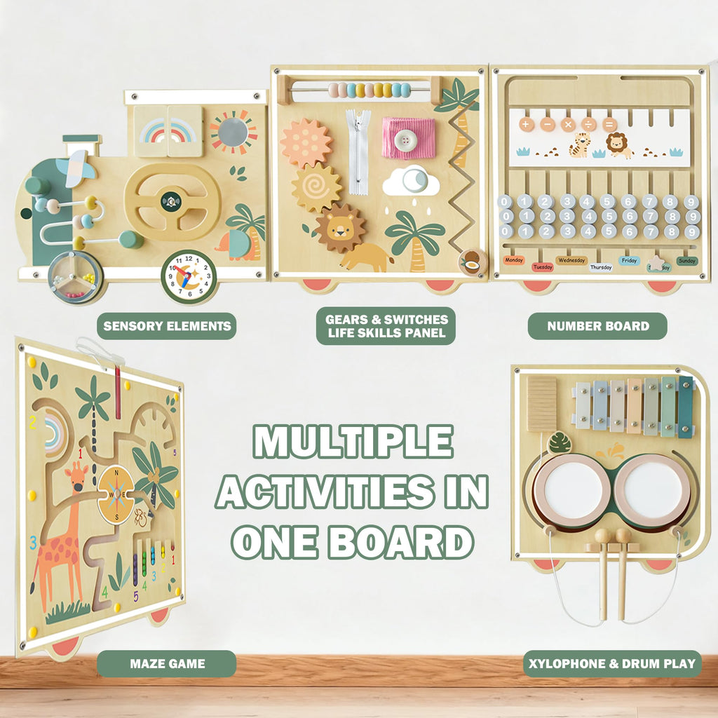 Montessori Wooden Activity Wall Board for Toddlers 18M+ D27350