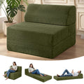 Folding Sofa Bed with Pillow, Memory Foam Sleeper Chair, Green N5792